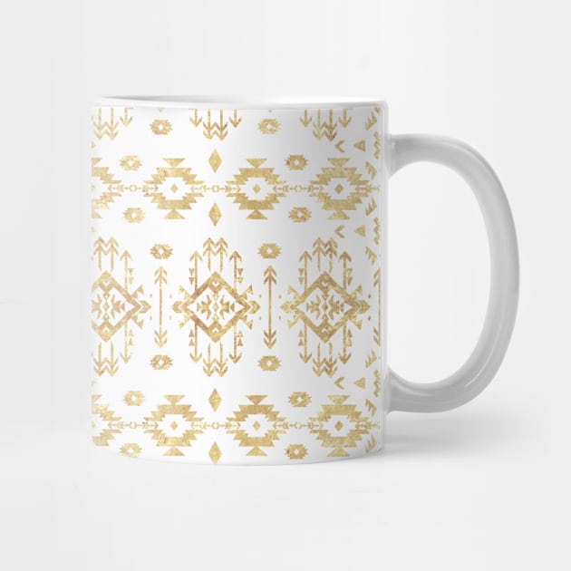 Luxury gold geometric tribal Aztec pattern by InovArtS